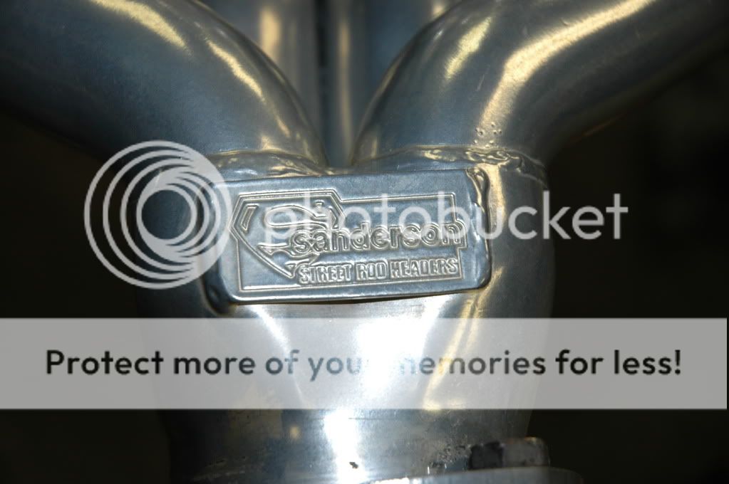 Sanderson Silver Ceramic Block Hugger Headers For S B C *SOLD* Great